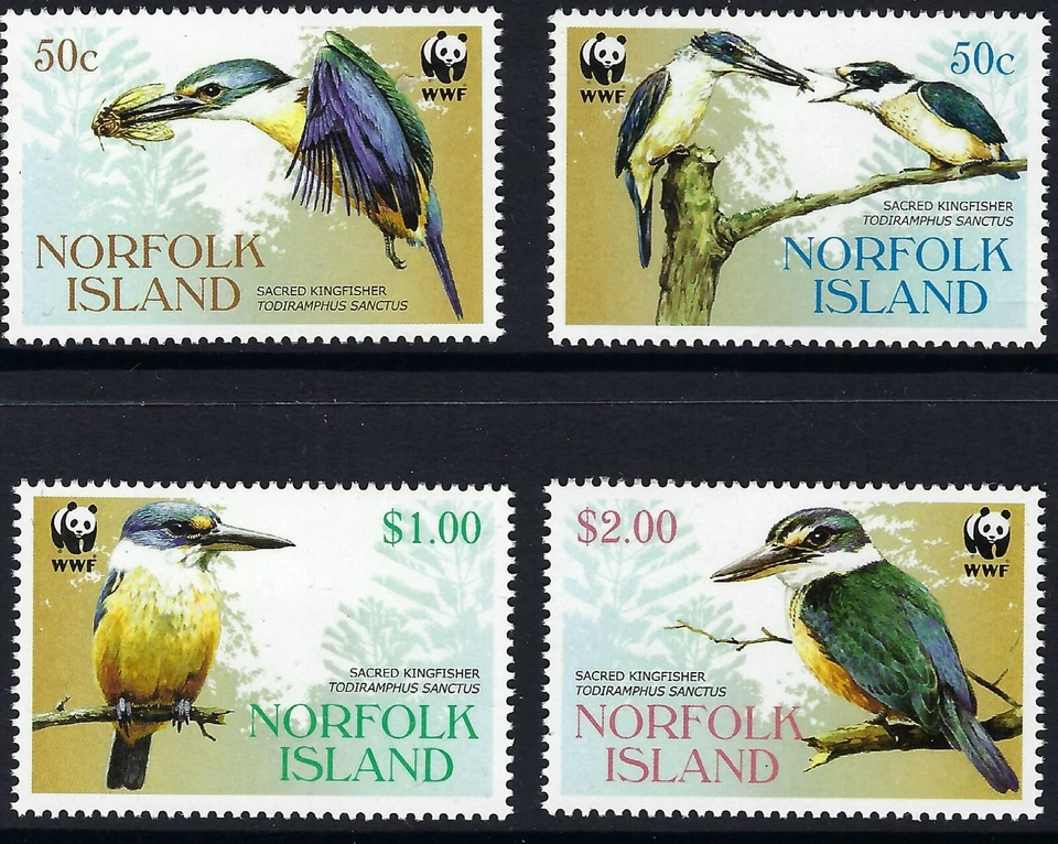 Norfolk Island SG#894/97 2004 Sacred Kingfisher conjunto de 4 aves como nuevas MUH MNH Foto 1 de 1
