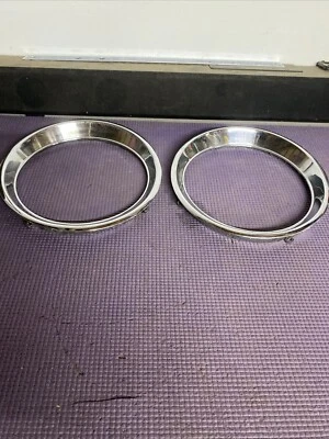 ANILLO DE VIDRIO OJO DE BUEY FORD THUNDERBIRD CROMO MOLDURA IZQUIERDA/DERECHA 1955-1957 55-57 OEM Foto 1 de 4