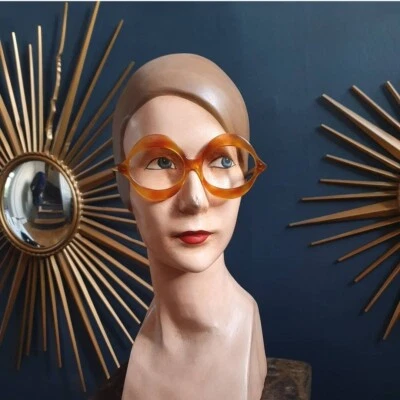 Pierre Cardin Lunettes Kiss Vintage 1960 Spectacles 60’s Haute Couture 56/20 - Photo 1/4