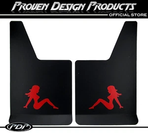 CHEVROLET SILVERADO 1500 Truck Flap Splash Guards, Mud Guards_TRUCKER GIRL_RED  - Picture 1 of 6