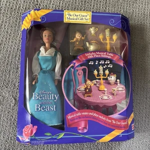 Beauty and the Beast Be Our Guest Musical Gift Set nib 1993 Box Wear - Picture 1 of 6