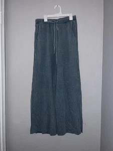 Drei Vogelnest Damen blau weites Bein Pull String Hose Größe Medium - Bild 1 von 6