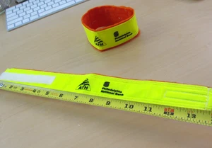 14" Halloween Costumer KIDS trick or treat DAY-GLO safety arm band reflective - Picture 1 of 2