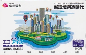 Carte JAPON - SPORT - MONTGOLFIERE / Pub ECO ICE - HOT AIR BALLOON - JAPAN card - Foto 1 di 1