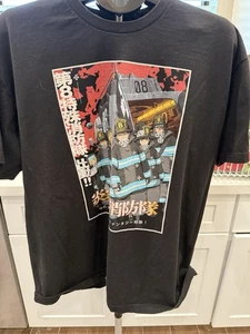 Fire Force Anime Black T-Shirt XXL - Picture 1 of 3