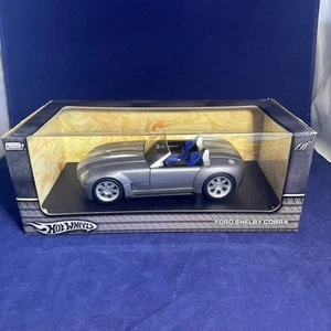 Hot Wheels 2004 Ford Shelby Cobra Concept Car Diecast 1:18 Silver Man Cave - Picture 1 of 7