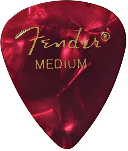 Fender 351 Premium Celluloid Guitar Picks - MEDIUM, RED MOTO - 12-Pack (1 Dozen) - Image 1 of 1
