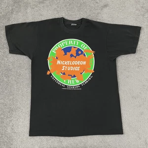 Camicia Vintage Nickelodeon Studios Uomo Grande Nera Crew Property Universal Studios - Foto 1 di 10