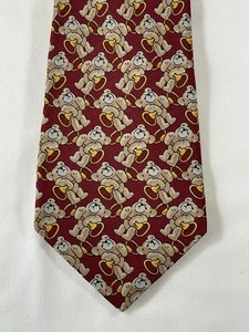 Vintage Jonelle teddy bears print silk tie - Picture 1 of 4