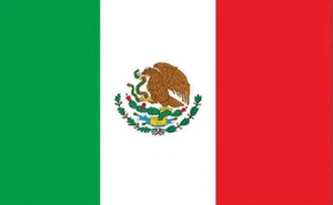 Bandiera Messico cm 150 x90  messicana in tessuto multicolore con asola - Foto 1 di 1