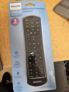 Philips Universal Remote Control for All Major Brands 3 Devices OPEN BOX - Picture 1 of 2