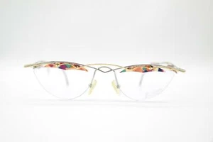 Vintage B Sign 343/9 Gold Silver Multicolored Half-Rim Glasses Frame NOS - Picture 1 of 6