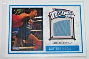 2012 Topps WWE WrestleMania XXVIII alfombra de anillo reliquia Santino Marella Milan Miracle - Imagen 1 de 1
