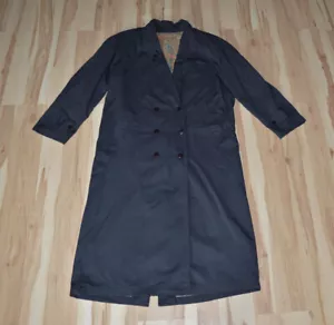Nostalgischer Zweireiher Mantel Trenchcoat in schwarz 60er Jahre, Gr. 46 48 - Bild 1 von 8