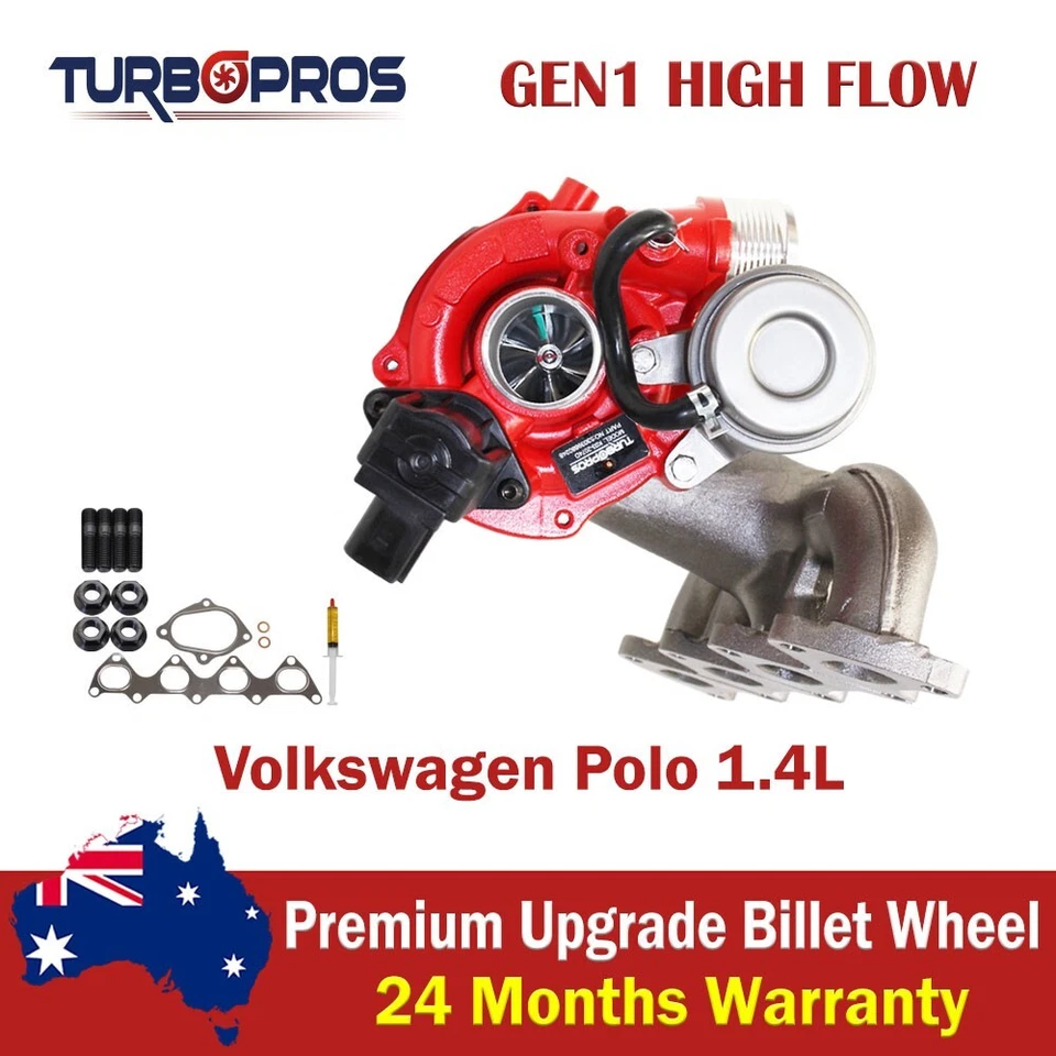 Turbocargador de alto flujo Turbo Pros GEN1 para Volkswagen Polo 1,4 L Foto 1 de 4