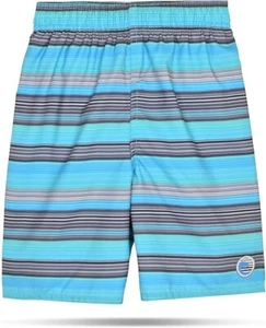 Laguna Sundown Stripe Out Swim Trunks Little Boys 7 Bachelor Blue Elastic Waist - Picture 1 of 17
