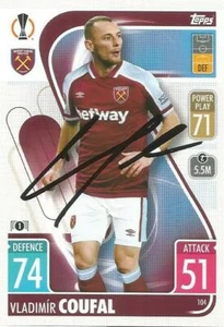 VLADIMIR COUFAL SIGNED WEST HAM 2021/2022 EUROPA LEAGUE MATCH ATTAX CARD+COA - Picture 1 of 1