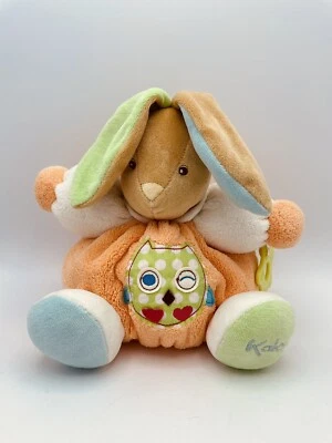 Easter Bunny Rabbit Rattle 9” Soft Baby Toy Teething Ring Pastel Kaloo France - Image 1 of 4