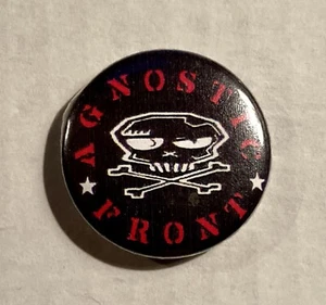 AGNOSTIC FRONT EARLY 2000S SKULL & CROSSBONE DESIGN PIN NYHC MADBALL 25 TA LIFE - Picture 1 of 2