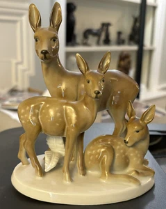 Vintage Neutettau Porcelain Deers Figurine from Wealthy Estate - Picture 1 of 6