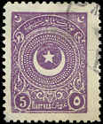 Scott # 613A - 1923 - ' Crescent & Star ', First Issue Of The Republic