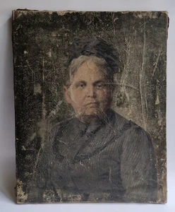 ANTIGUO RETRATO ACADÉMICO CLÁSICO EUROPEO - PINTURA AL ÓLEO - NOBLE ANCIANA - SIGLO XIX. - Imagen 1 de 2