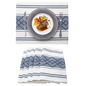 Elegant Thick placemats for Dining Table Decor Farmhouse Heat Resistant Table... - Picture 1 of 7