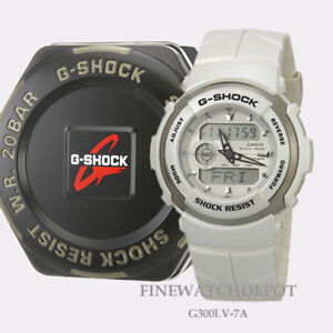 Authentic Casio G-Shock Men's White Digital Watch G300LV-7A