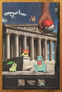 2000 Pokemon Gold/Silver Game Boy Color Print Ad/Poster Official Game Promo Art - Picture 1 of 4