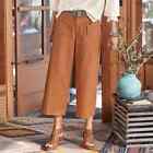 Sundance Voyager Trouser 100% Cotton Capri Pants In Cashew Brown Sz 4P