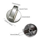 4pcs 6mm Oven Gas Stove Knob Silver For Kitchen Cooktop Temperature Control