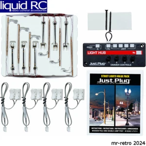 Woodland Scenics JP5914 N Scale Value Pack - Double Lamp Post & Wooden Pole - Picture 1 of 2