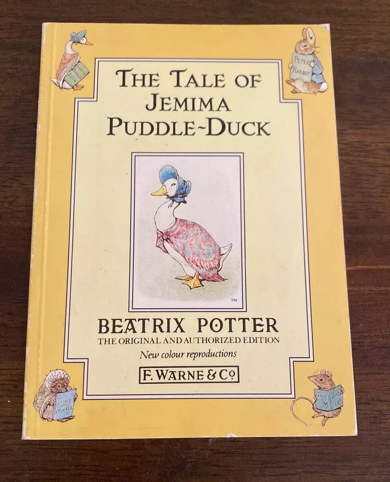 Beatrix Potter The Tale of Jemima Puddle-Duck ~ F. Warne & Co ~ Vintage ~ RARE Foto 1 de 4