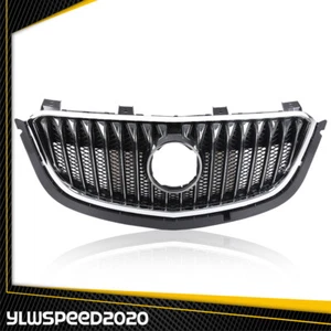 Fit For 2015 2016 2017 18 Buick ENVISION Front Bumper Upper Grille Chrome Black - Picture 1 of 9