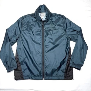 Ducks Unlimited Blue Hooded Packable Lightweight Windbreaker Rain Jacket Men L - Picture 1 of 7