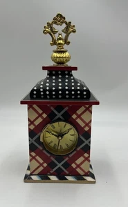 MacKenzie-Childs Marylebone Carriage Mantle Clock Hand Painted For Parts Working - Picture 1 of 7