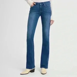 Pantalones de mezclilla 7 For All Mankind A Pocket Bootcut 28 6 lavado medio Y2K ajuste clásico - Imagen 1 de 11
