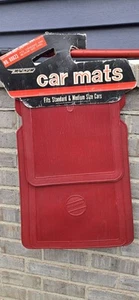 NOS Magnum Red Floor Mats Set Of 4 Deadstock Vintage Rubber Stand/med Car Size - Picture 1 of 5
