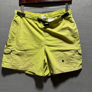 Pantalones Cortos Columbia DE COLECCIÓN Mujer Verde Lima Forrados Cinturón Carga 100% Nylon Senderismo 6" - Imagen 1 de 10