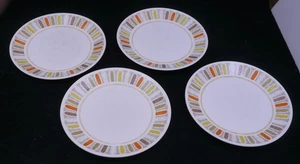 4 VINTAGE NORITAKE PROGRESSION BREAD PLATES, MARDI GRAS PATTERN, 6.25 INCHES - Picture 1 of 4