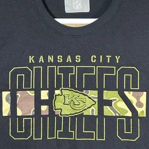 NFL Kansas City Chiefs Shirt Men's 2XL Camo Military Logo Long Sleeve Top NWOT - Picture 1 of 7