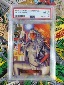 Marvel Silver Sable 1994 Masterpieces Gol#110 PSA 8 With Comic Book issue 1 - Picture 1 of 8
