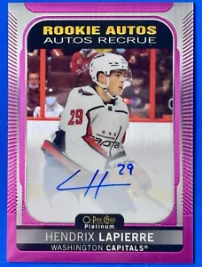 2021-22 O-Pee-Chee Platinum Rookie Autos Recrue Matte Pink Hendrix Lapierre R-HL - Bild 1 von 6