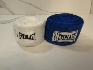 Everlast Core Hand Wraps 120 Inches (white) & 180” (Blue) Lot Of 2 - Picture 1 of 2