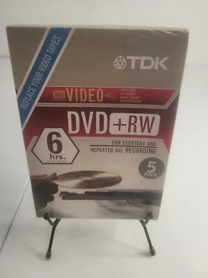 TDK Video DVD-RW 4.7 GB 2x Rewriteable Recording Pack Of 5 Brand New Sealed - Image 1 of 3