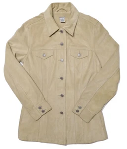 LEVI'S Levi Strauss Damen Wildleder Lederjacke mit Knopfleiste hellbeige Medium M - Bild 1 von 10