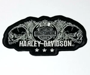 HARLEY DAVIDSON PROFILE SKULL VEST PATCH 5 INCHES ** RETIRED DESIGN ** - Picture 1 of 2