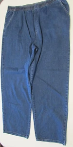 Women's 18 Average Blue Jeans Stretchwaist Pullon Denim pants By White Stag - Picture 1 of 5