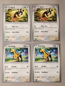 2x Farigiraf 155/193 & 2x Girafarig 154/193 Pokemon card SV Paldea Evolved NM - Picture 1 of 1