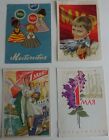 4 Postcards Ussr Russian 1St Of May. 1950 - 1960 Socialist Realism